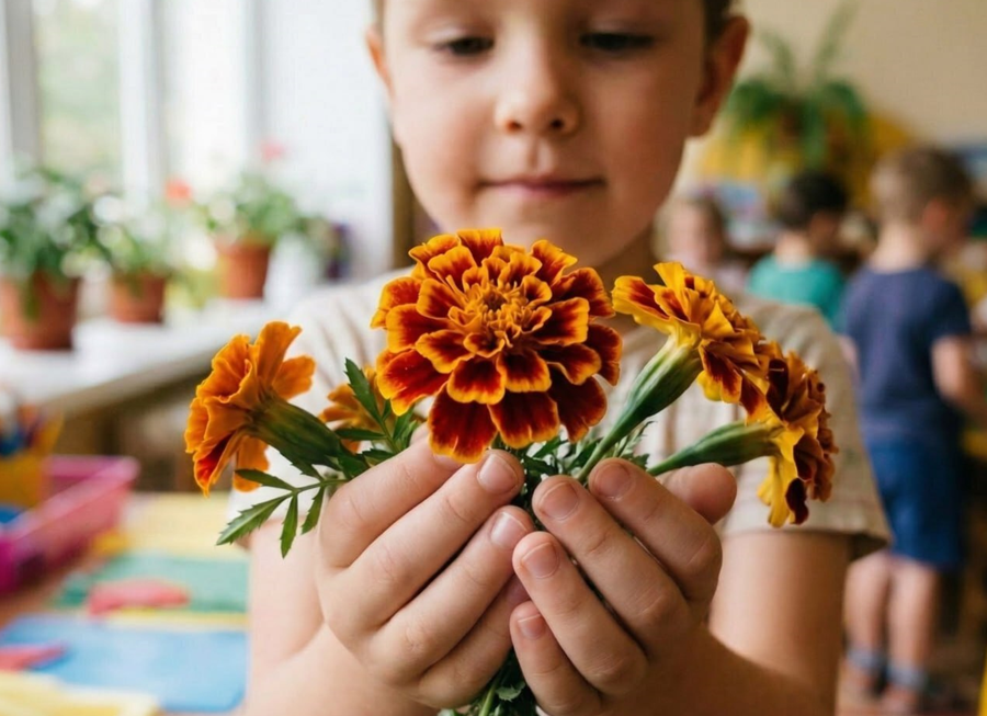Бархатцы в детском саду
